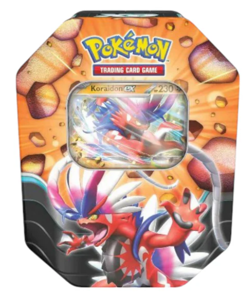 Lata Slashing Legends EX ZACIAN & KORAIDON TIN POKEMON TCG (ESPAÑOL)