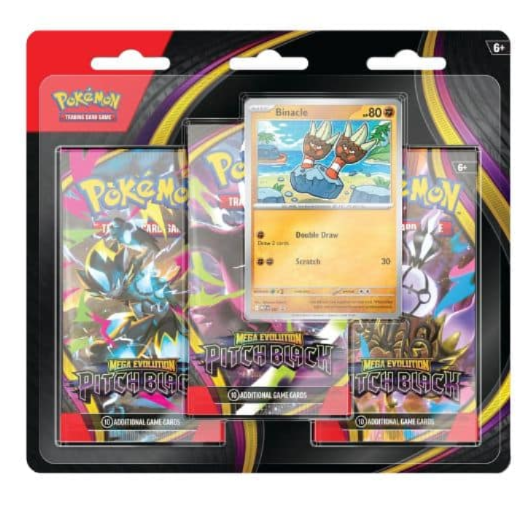 Blister 3 Sobres de Mejora + Carta Promo — Megaevolución Oscuridad Absoluta (Preventa)