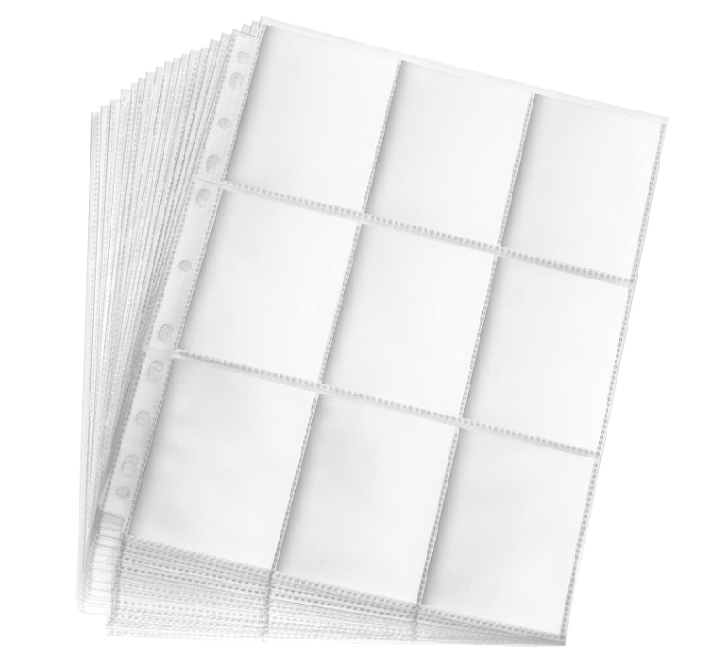 Capacidad 450 bolsillos - 9 slots x 50 páginas